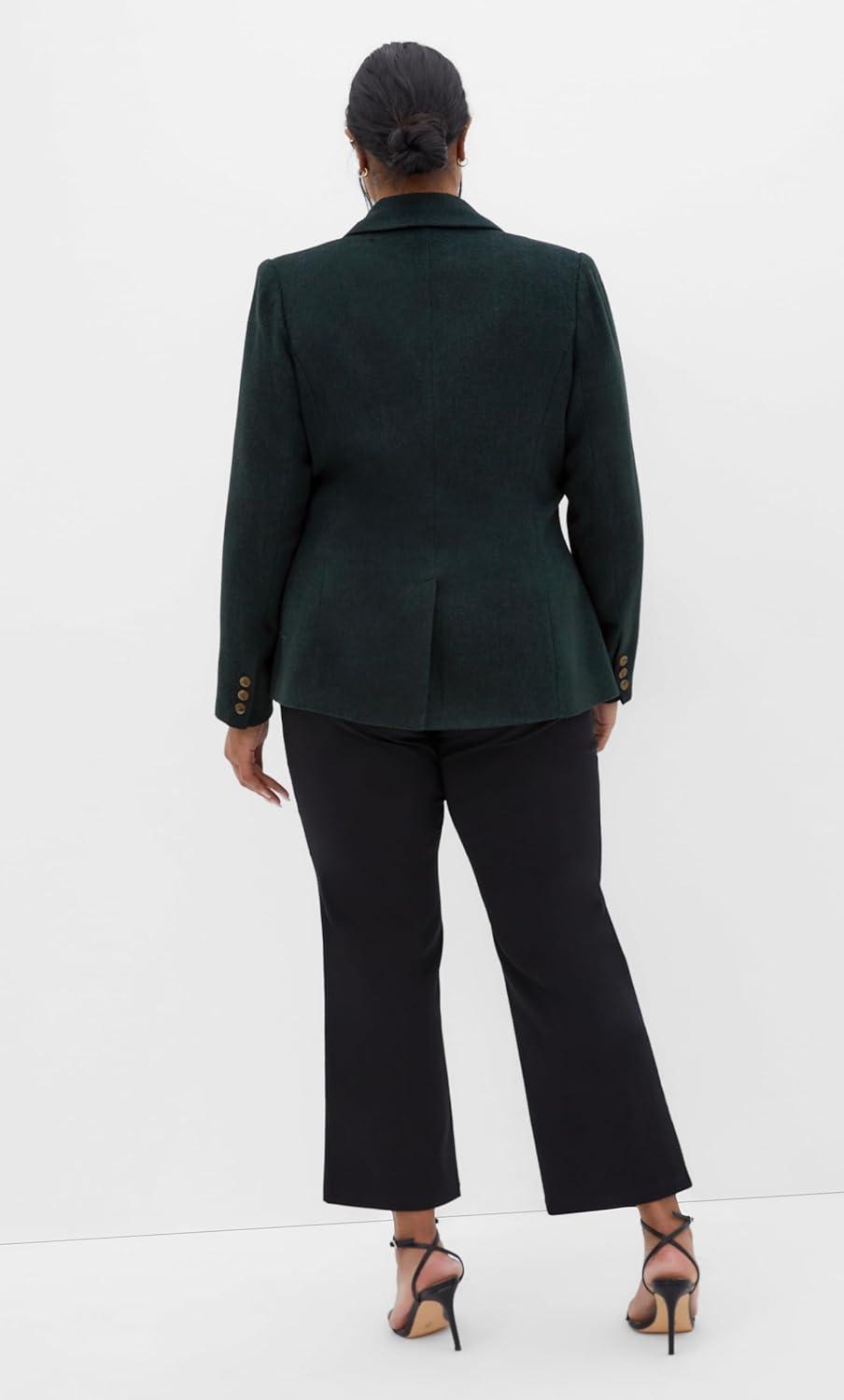 image:imageCity Chic Womens Plus Size Jacket Oxford CorduroyHunter Green