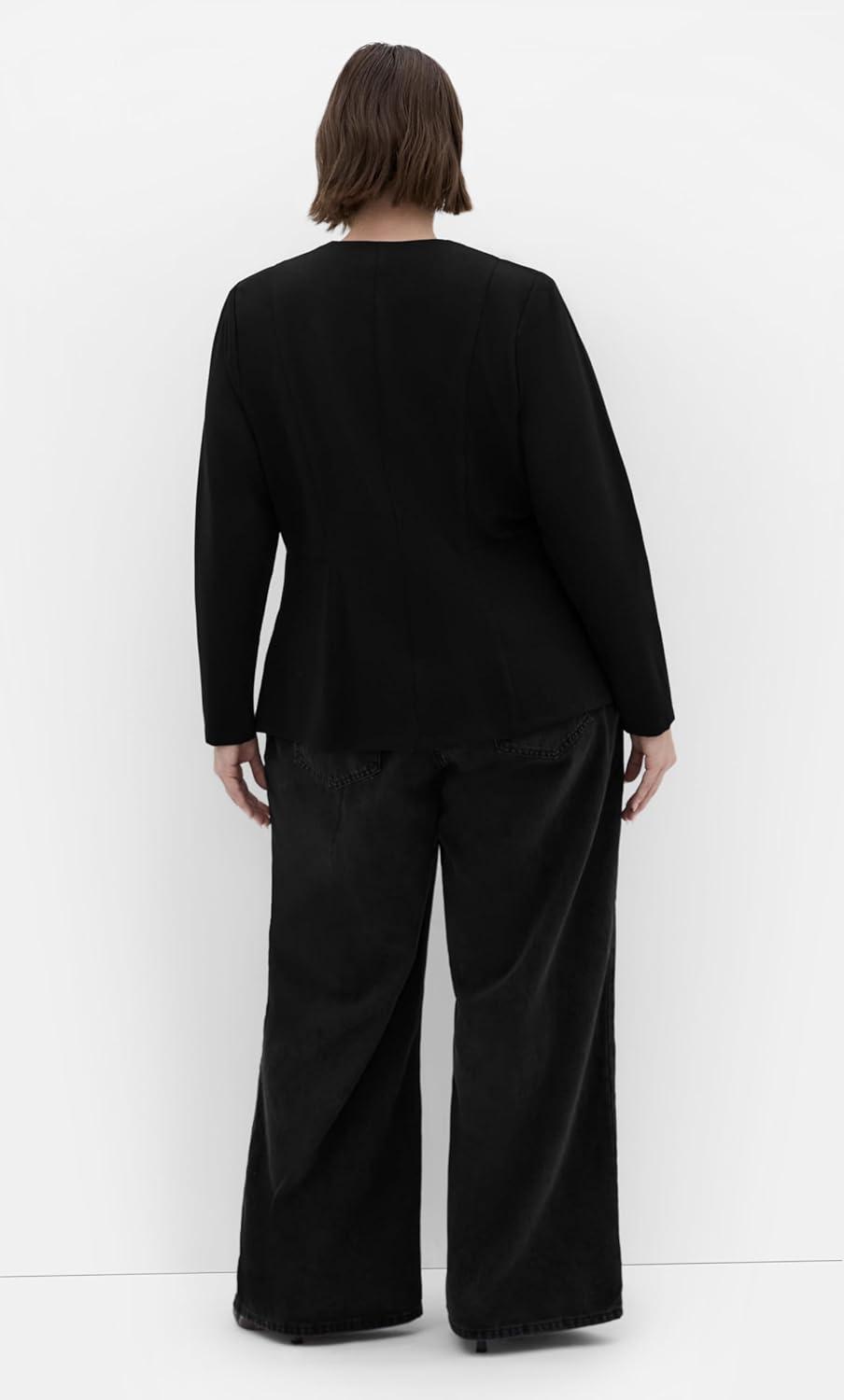 image:imageCity Chic Womens Plus Size Jacket Peyton PonteBlack