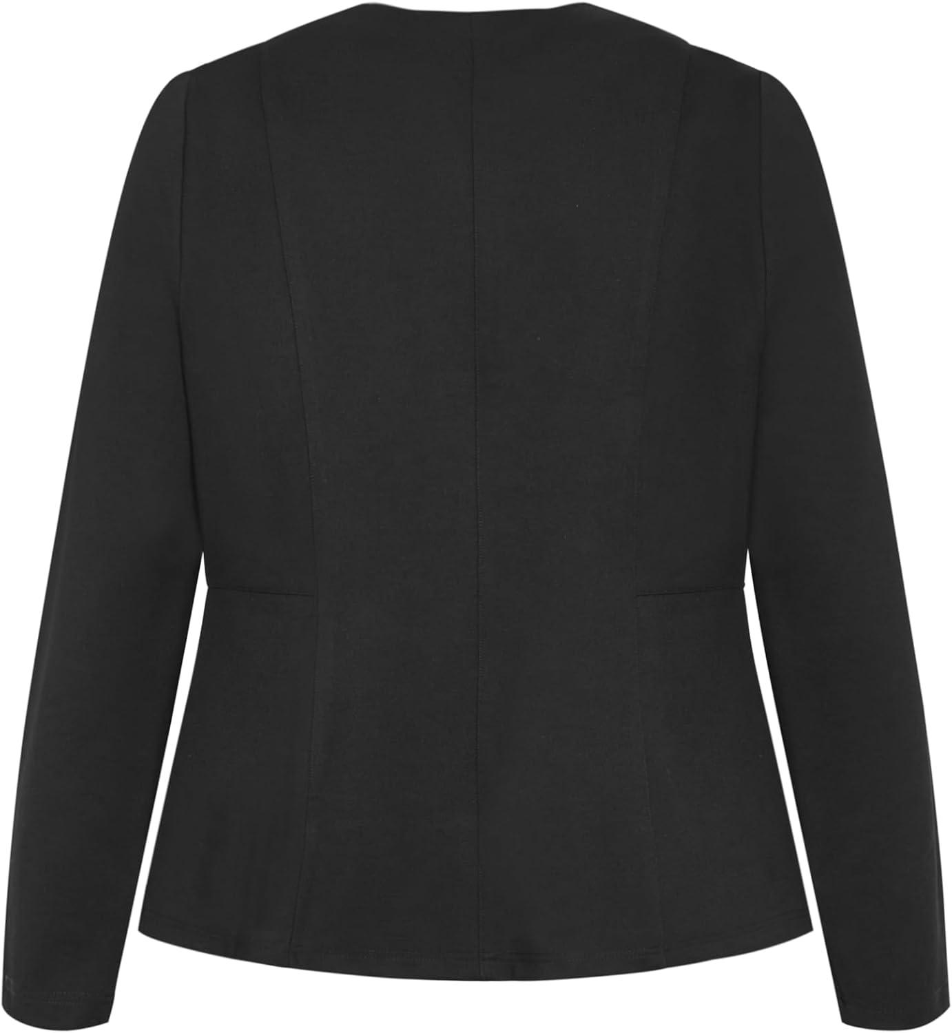 image:imageCity Chic Womens Plus Size Jacket Peyton PonteBlack