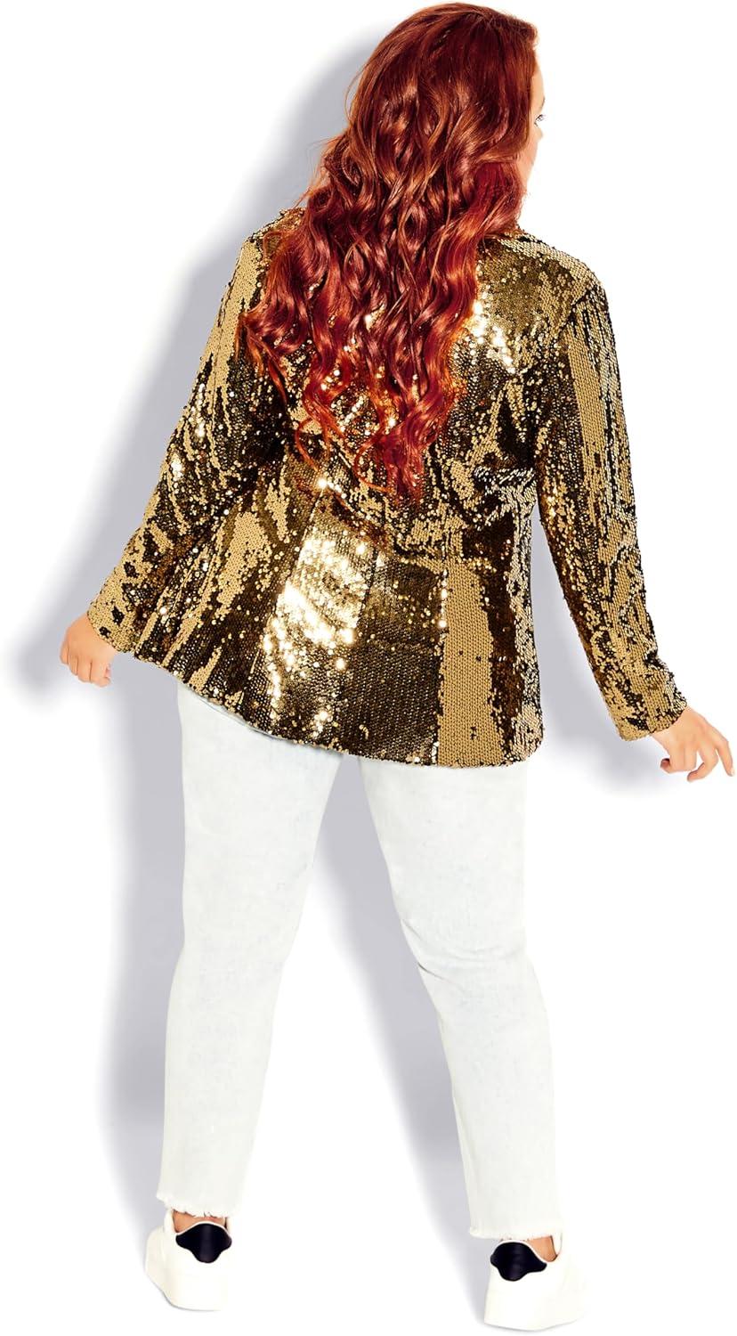 image:imageCity Chic Womens Plus Size Jacket Sequin SeductionBronze