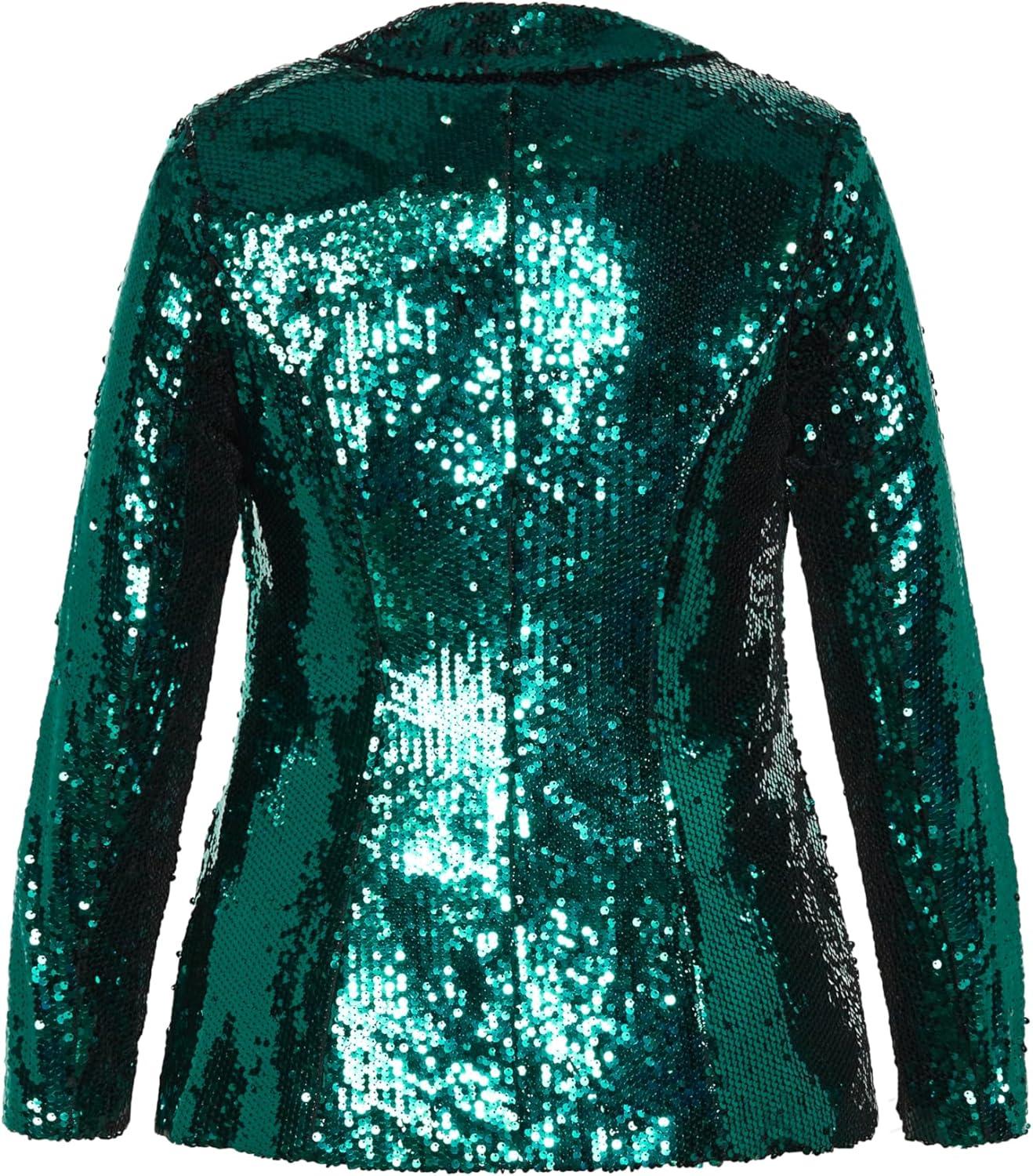 image:imageCity Chic Womens Plus Size Jacket Sequin SeductionEmerald
