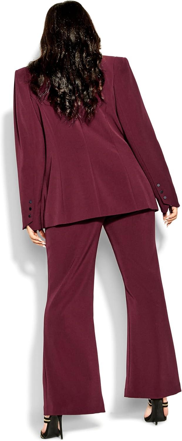 image:imageCity Chic Womens Plus Size Jacket Tuxe LuxeClaret