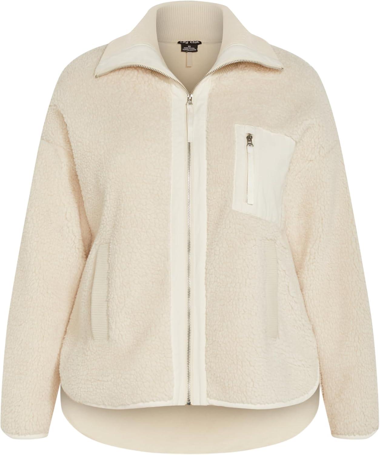 image:imageCity Chic Womens Plus Size Jkt HarlowMacadamia