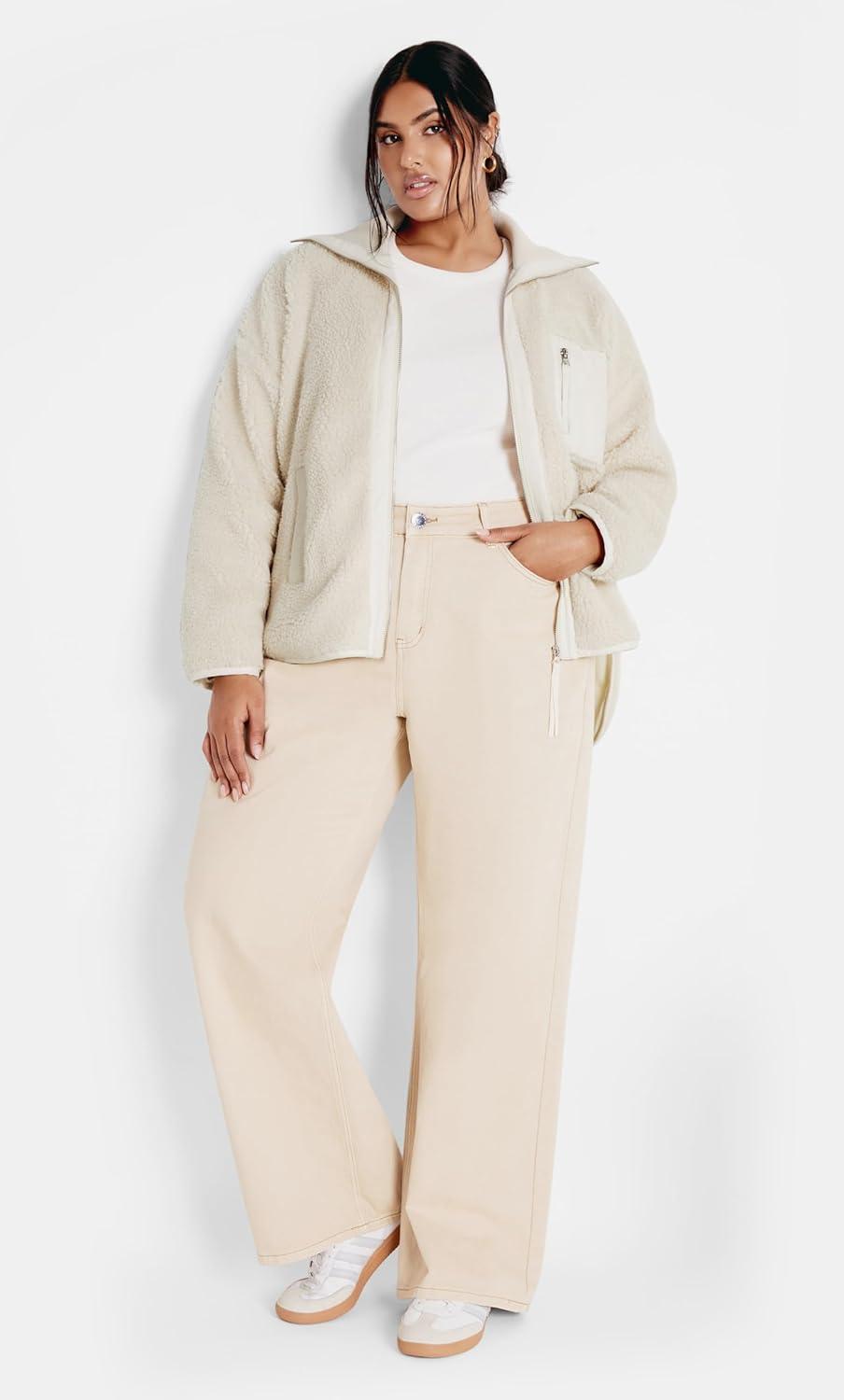 image:imageCity Chic Womens Plus Size Jkt HarlowMacadamia