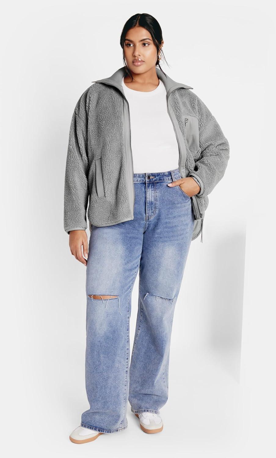 image:imageCity Chic Womens Plus Size Jkt HarlowSteel