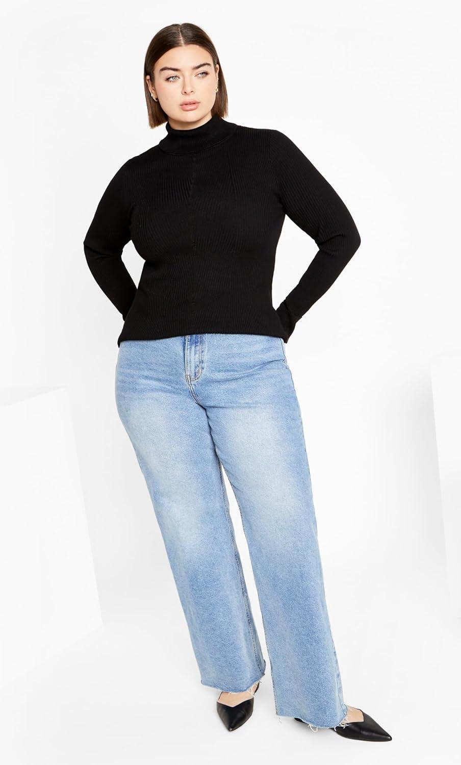 image:imageCity Chic Womens Plus Size Jumper KikiBlack