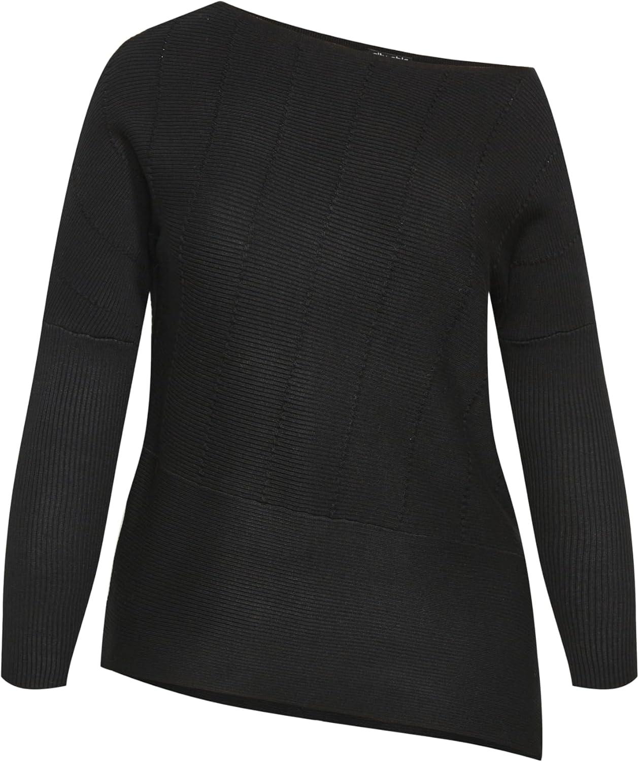 image:imageCity Chic Womens Plus Size Lean in SweaterBlack