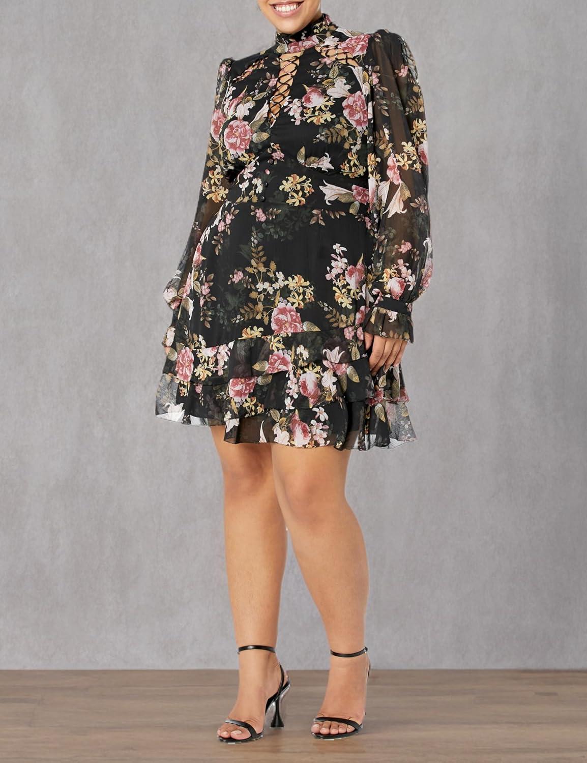 image:imageCity Chic Womens Plus Size Maddison DressEvening Floral