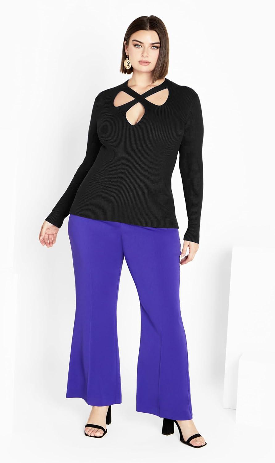 image:imageCity Chic Womens Plus Size Malia SweaterBlack