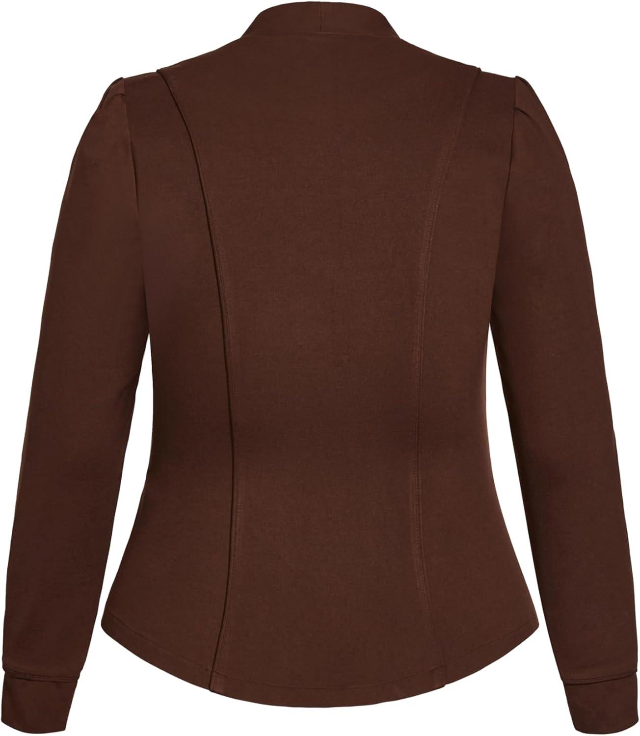 image:imageCity Chic Womens Plus Size Piping Praise JacketTruffle