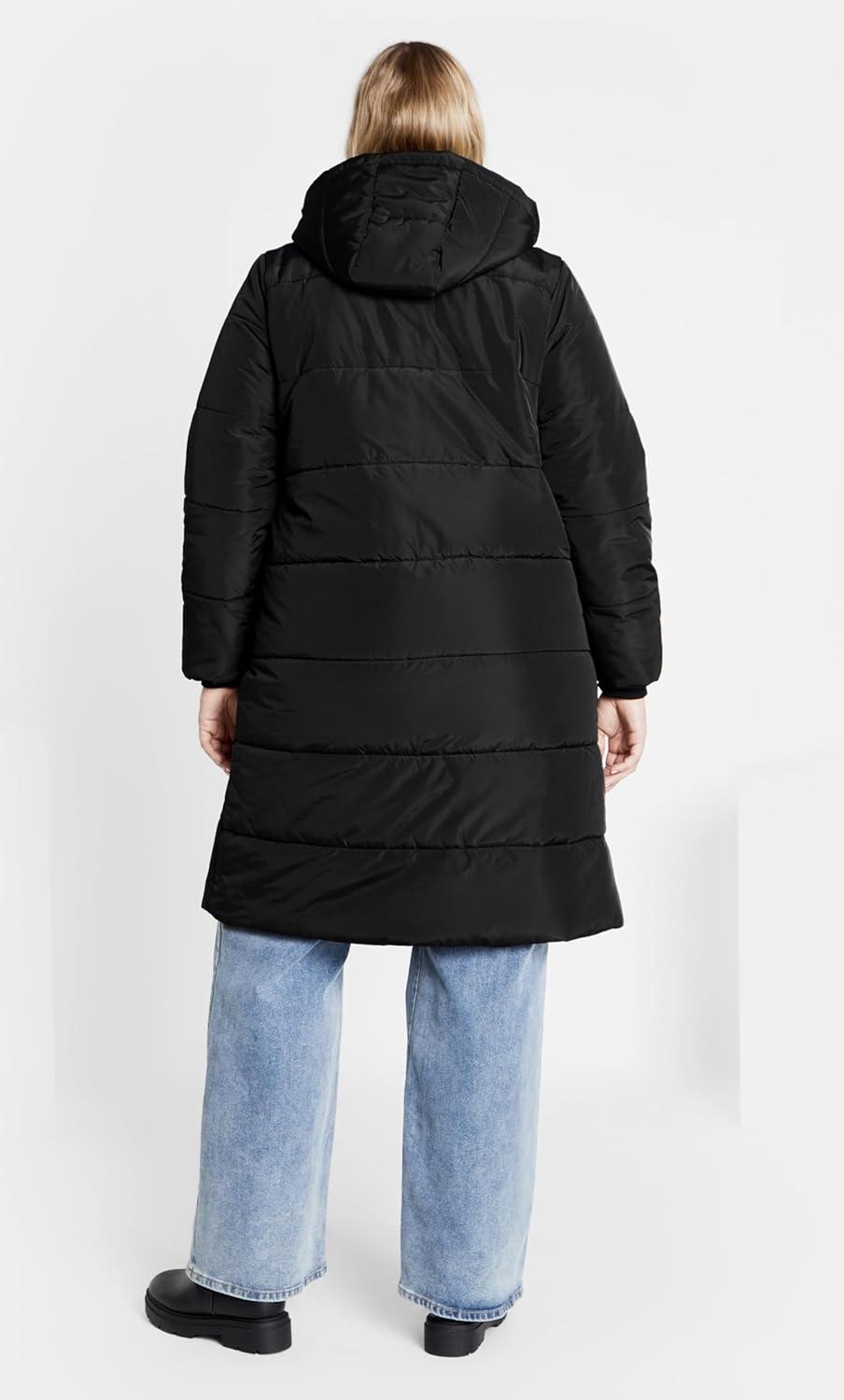 image:imageCity Chic Womens Plus Size Puffer Darcy Black