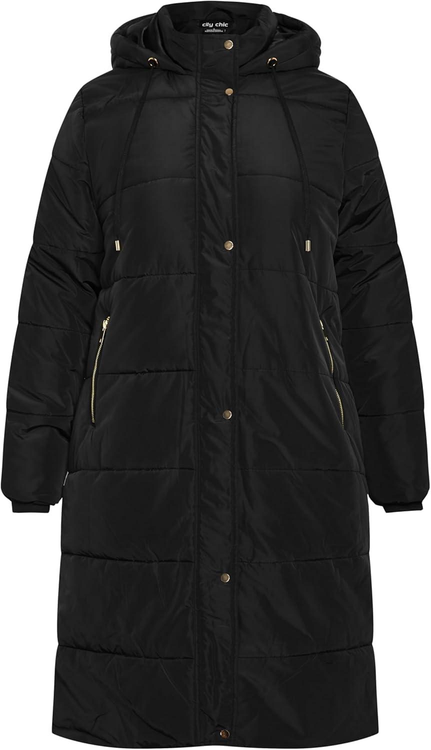 image:imageCity Chic Womens Plus Size Puffer Darcy Black