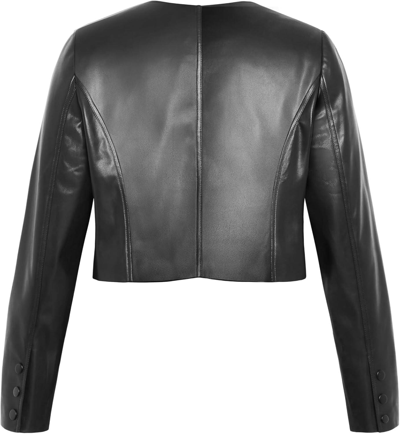 image:imageCity Chic Womens Plus Size Serena Faux Leather JacketBlack