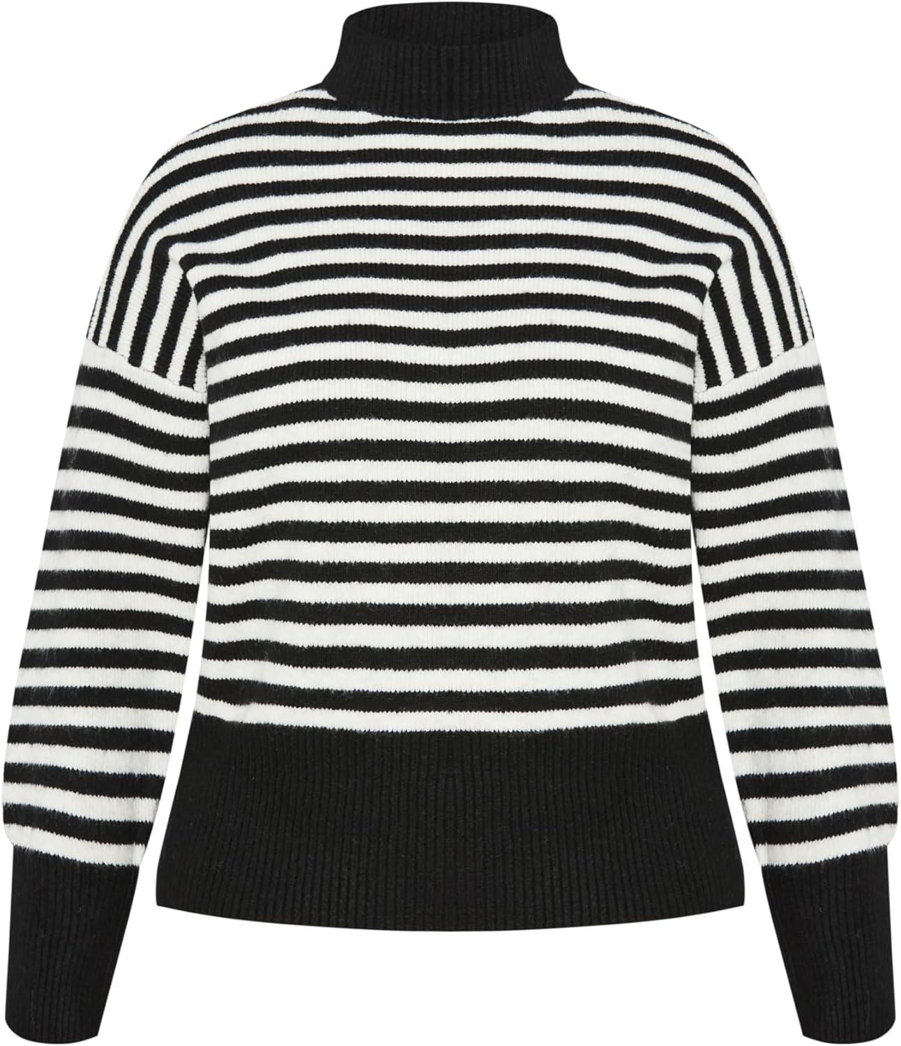 image:imageCity Chic Womens Plus Size Sweater Hampstead Narrow StripeNarrow Stripe