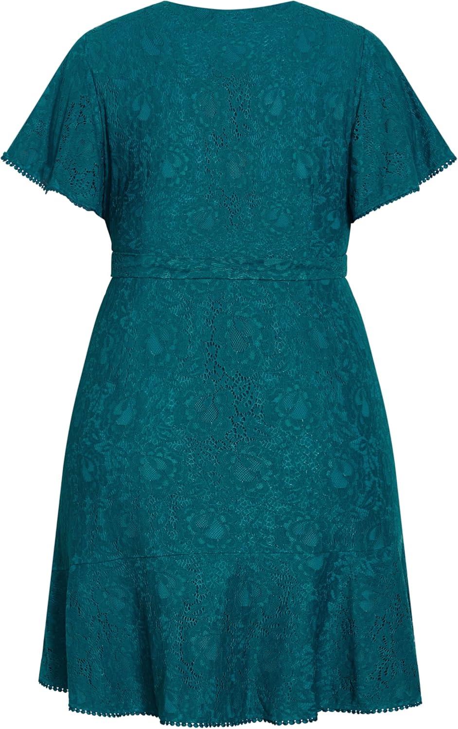 image:imageCity Chic Womens Plus Size Sweet Love Lace DressTeal