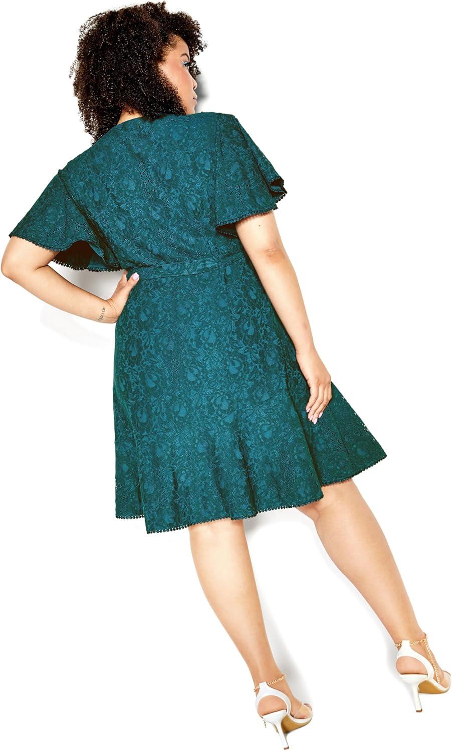 image:imageCity Chic Womens Plus Size Sweet Love Lace DressTeal