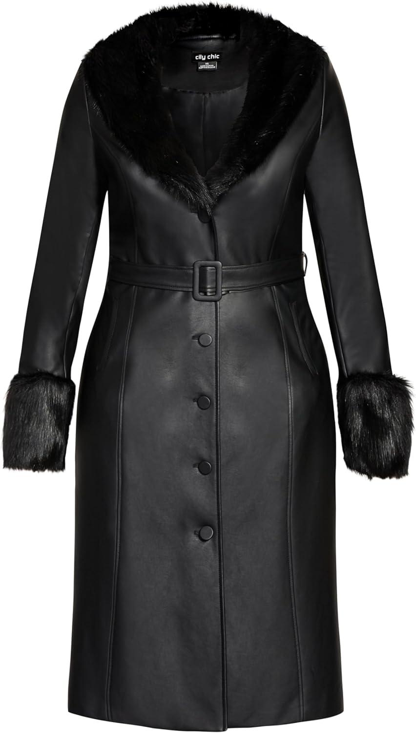image:imageCity Chic womens City Chic Plus Size Coat Spanish RomanceBlack