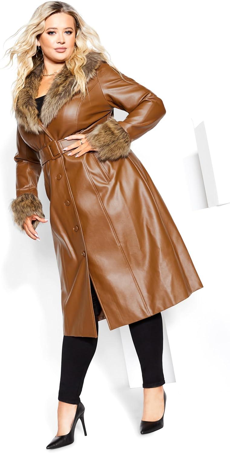 image:imageCity Chic womens City Chic Plus Size Coat Spanish RomanceCopper
