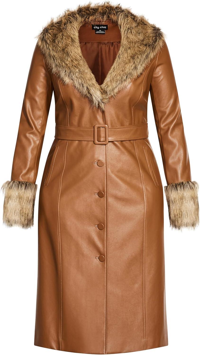 image:imageCity Chic womens City Chic Plus Size Coat Spanish RomanceCopper