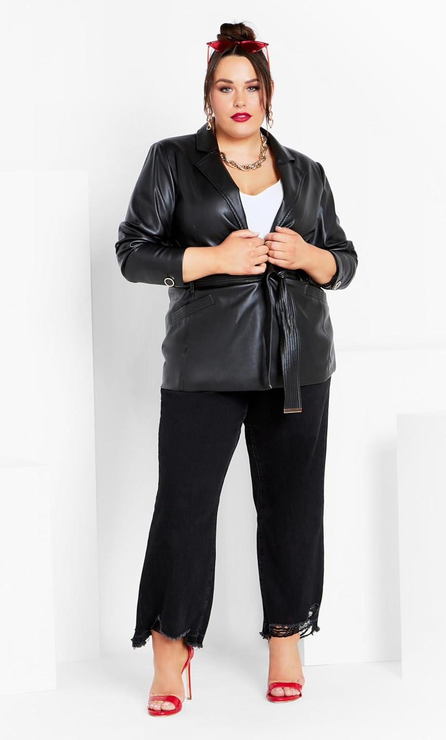 image:imageCity Chic womens City Chic Plus Size Jkt ChristineBlack