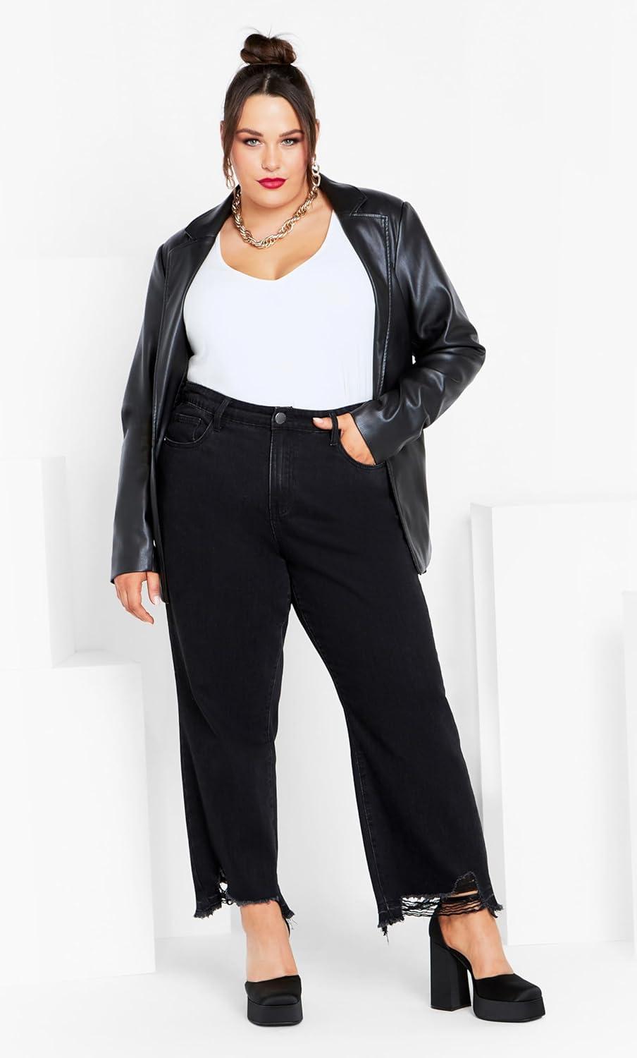 image:imageCity Chic womens City Chic Plus Size Jkt ChristineBlack