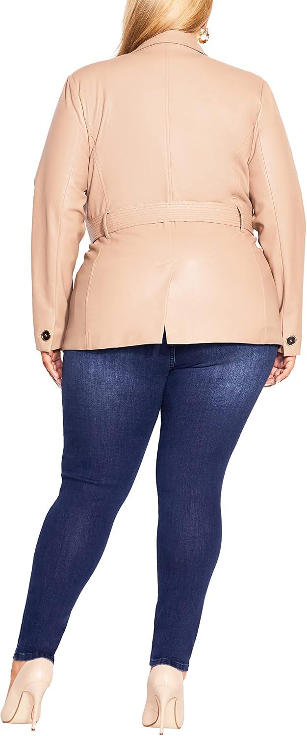 image:imageCity Chic womens City Chic Plus Size Jkt ChristineTaupe