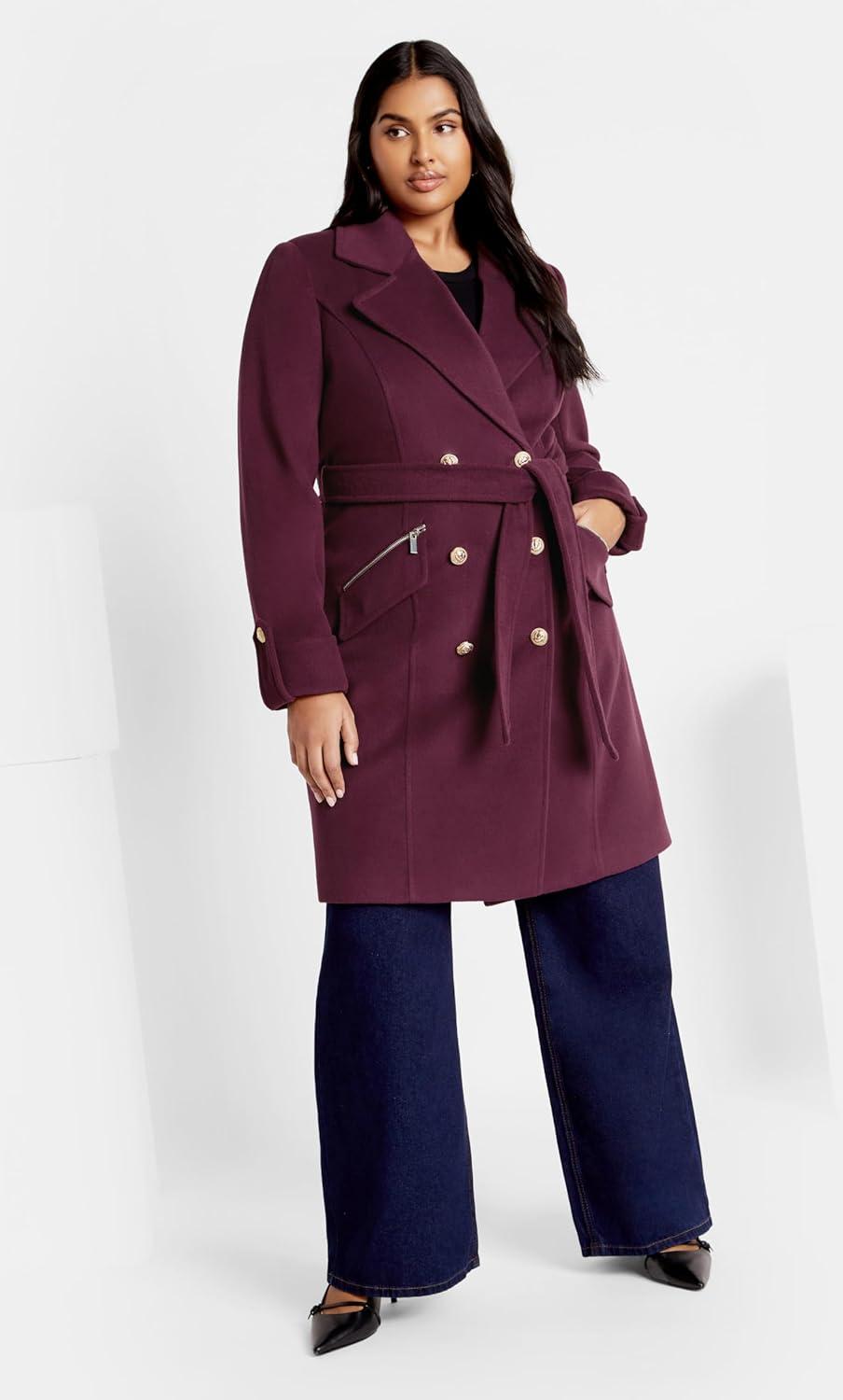 image:imageCity Chic womens Coat GillianPlum