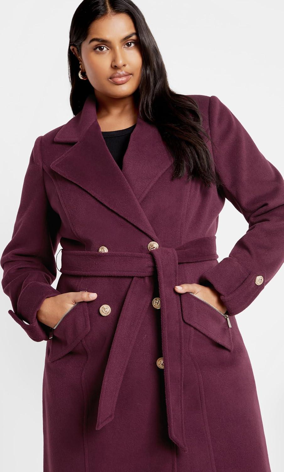 image:imageCity Chic womens Coat GillianPlum