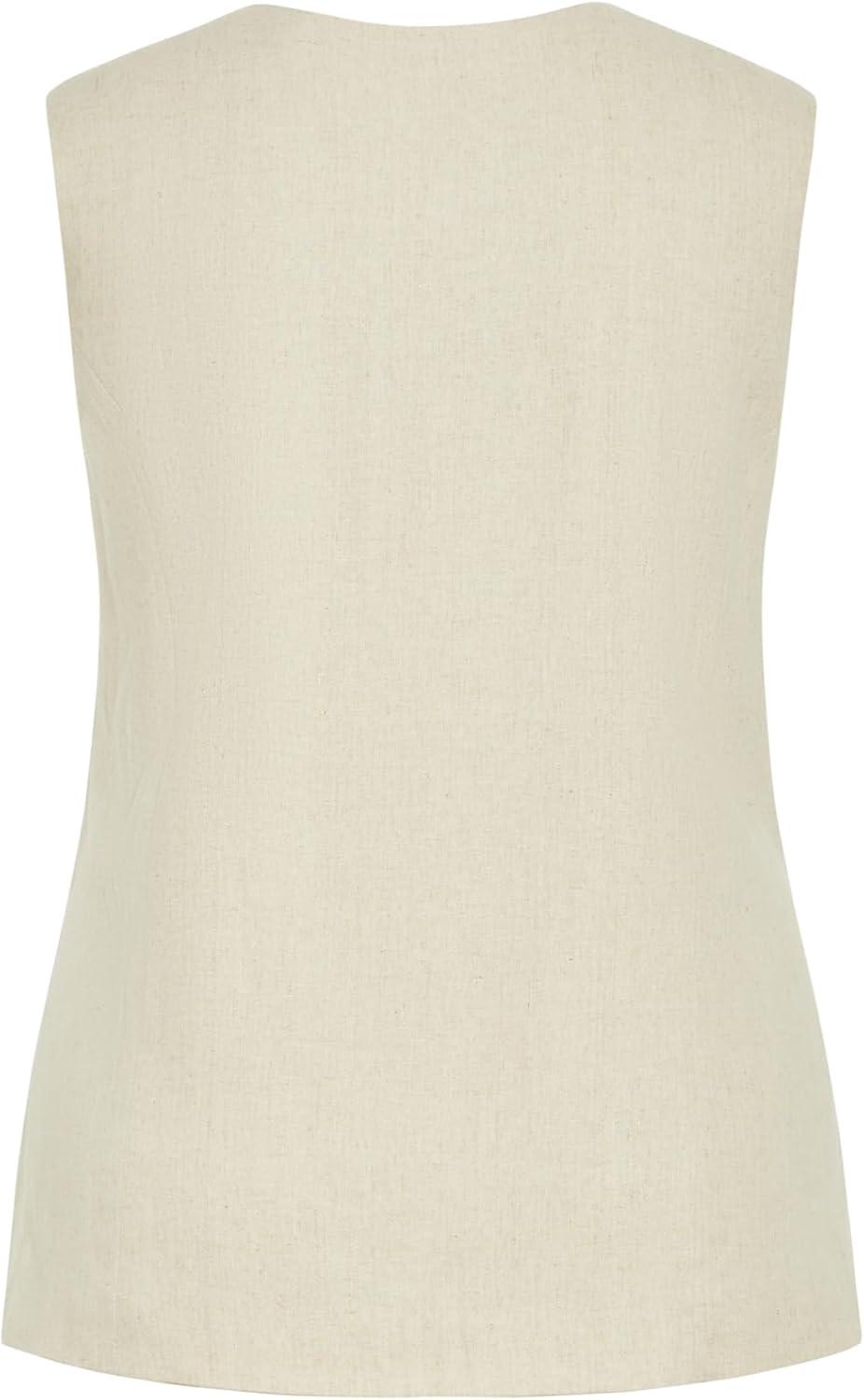 image:imageCity Chic womens Jacket Nala Sleeveless LinenStone