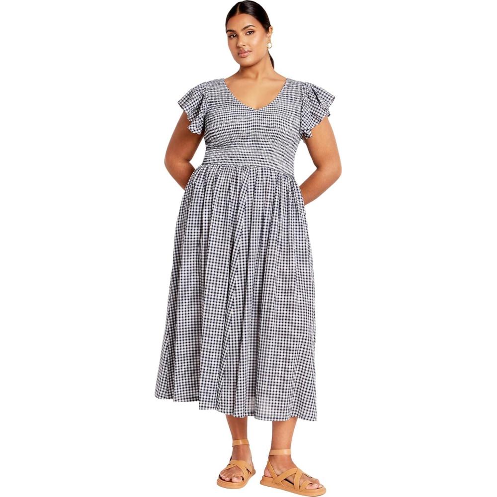 image:imageCity Chic Plus Size Dress Charley DressNavy Check