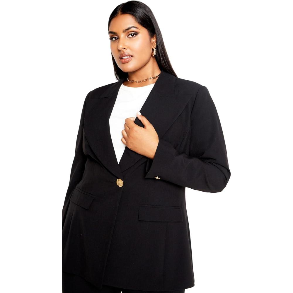 image:imageCity Chic Plus Size Jacket Sloane JacketBlack