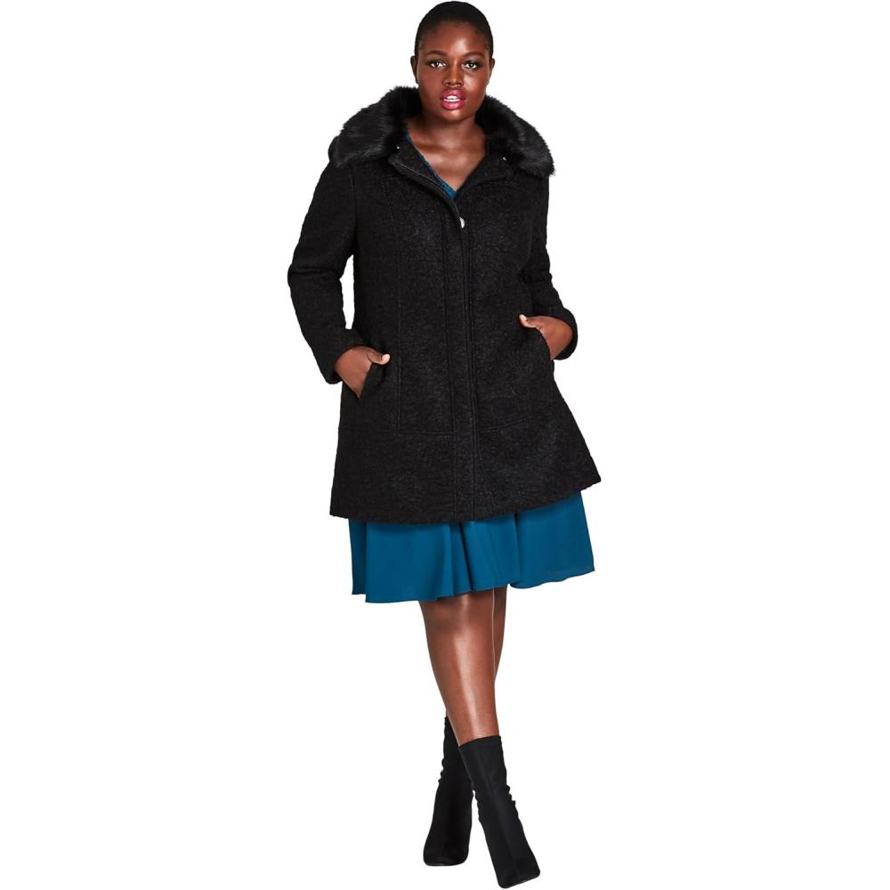 image:imageCity Chic Womens CoatSweet DreamsBlack