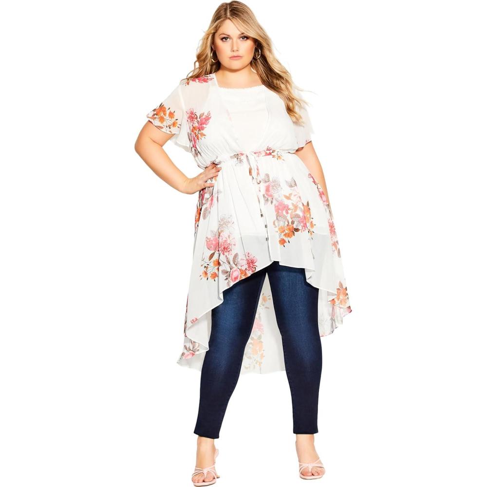 image:imageCity Chic Womens JacketFloral CrushIvory Fl Crush