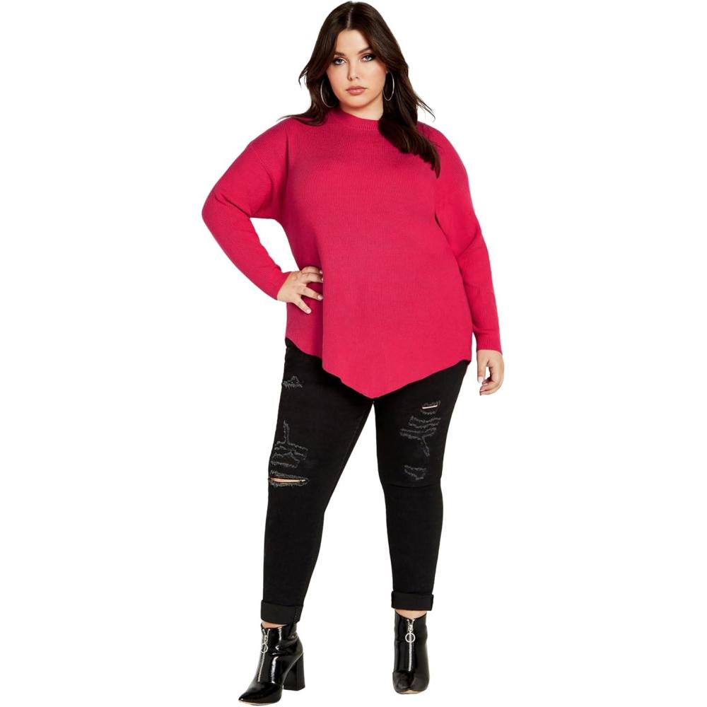 image:imageCity Chic Womens Madison SweaterRaspberry