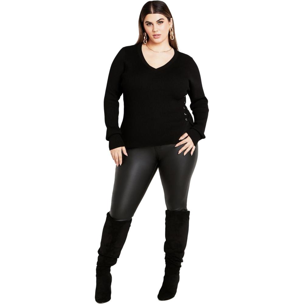 image:imageCity Chic Womens Plus Size Charlie SweaterBlack
