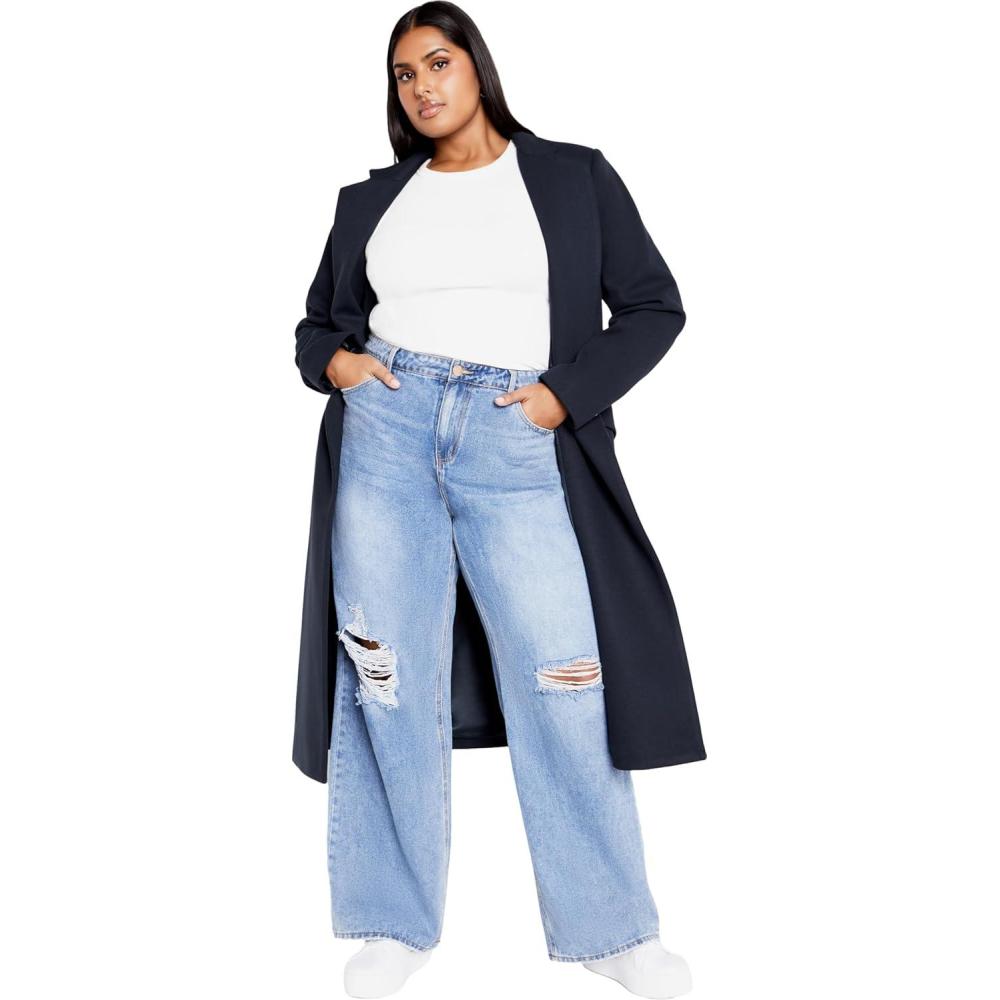 image:imageCity Chic Womens Plus Size Coat MiaNavy