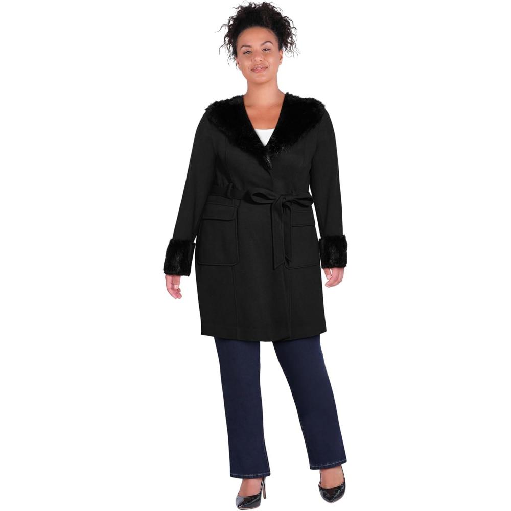 image:imageCity Chic Womens Plus Size Coat  PeonyBlack