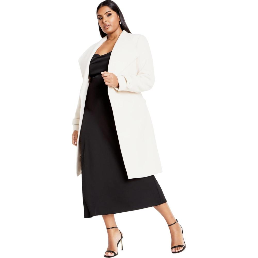 image:imageCity Chic Womens Plus Size Coat So ChicOat Milk