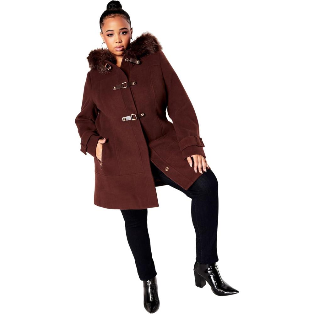 image:imageCity Chic Womens Plus Size Coat Wonderwall 14