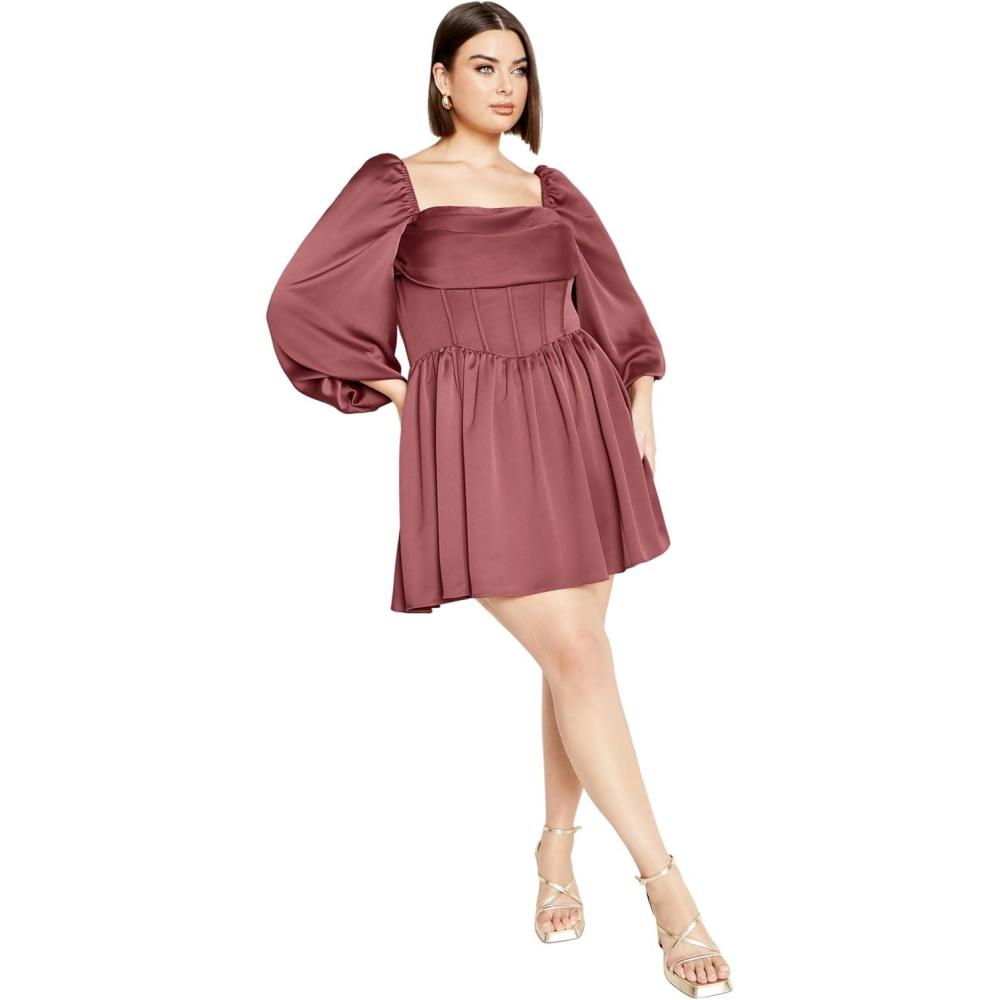 image:imageCity Chic Womens Plus Size Dress  Flirty CorsetRose
