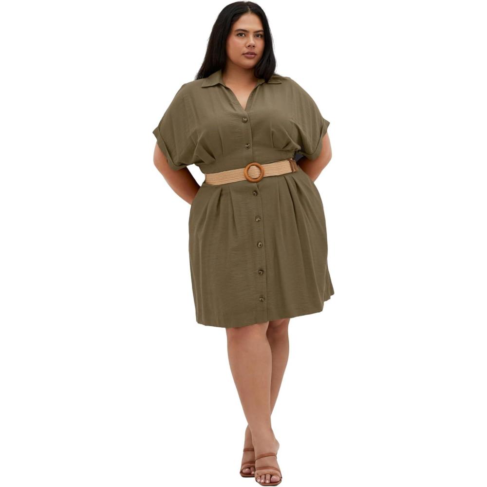 image:imageCity Chic Womens Plus Size Dress  JadeKhaki