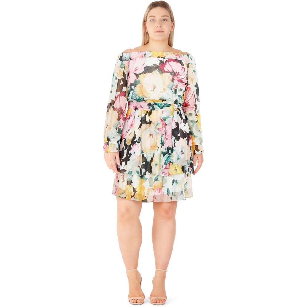 image:imageCity Chic Womens Plus Size Dress  OdessaIvory Bloom