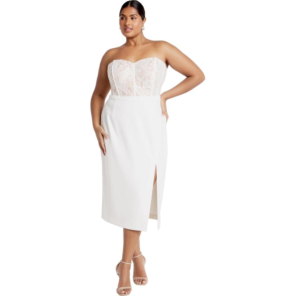 image:imageCity Chic Womens Plus Size Dress  Perfect DateIvory