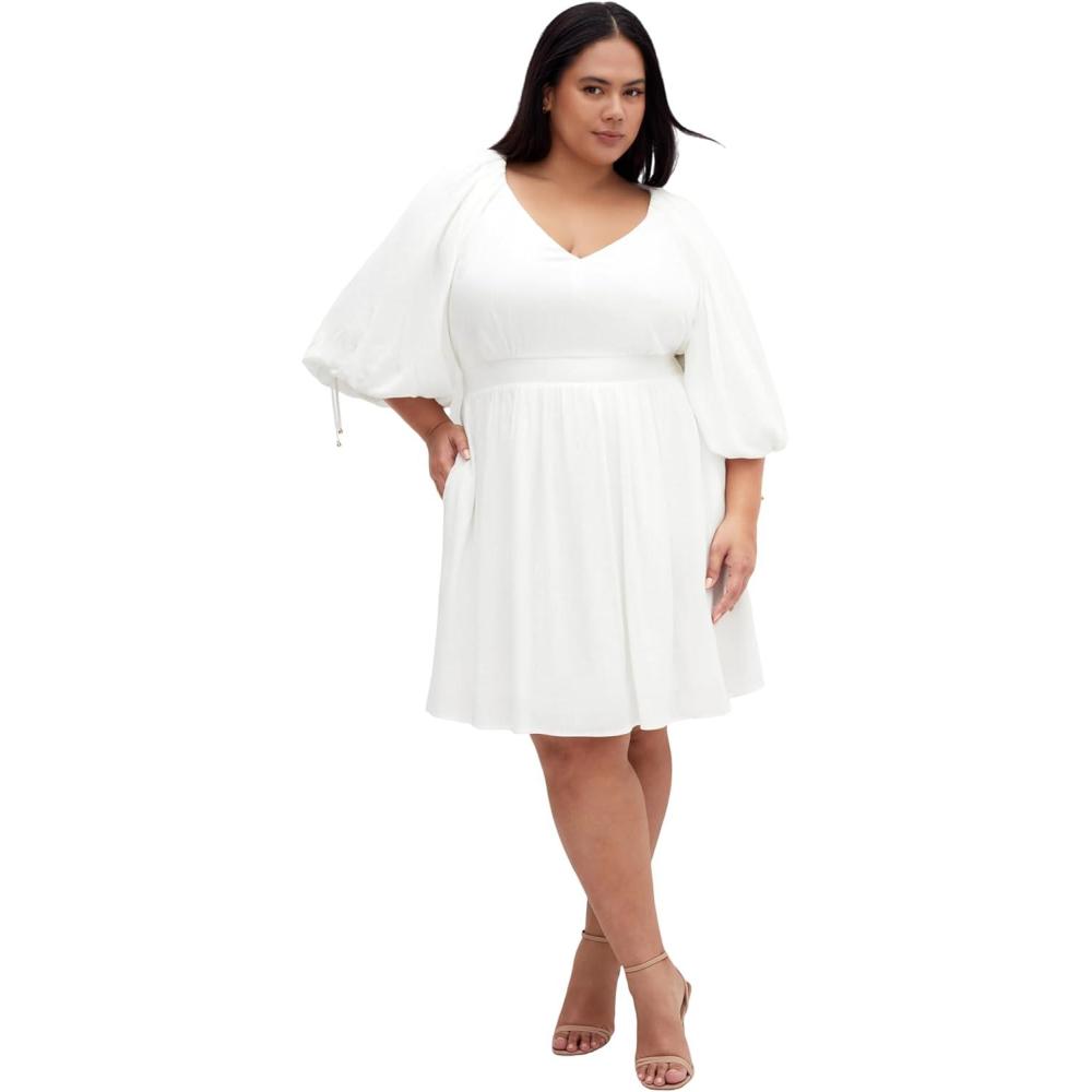 image:imageCity Chic Womens Plus Size Dress  Scarlette FlutterIvory