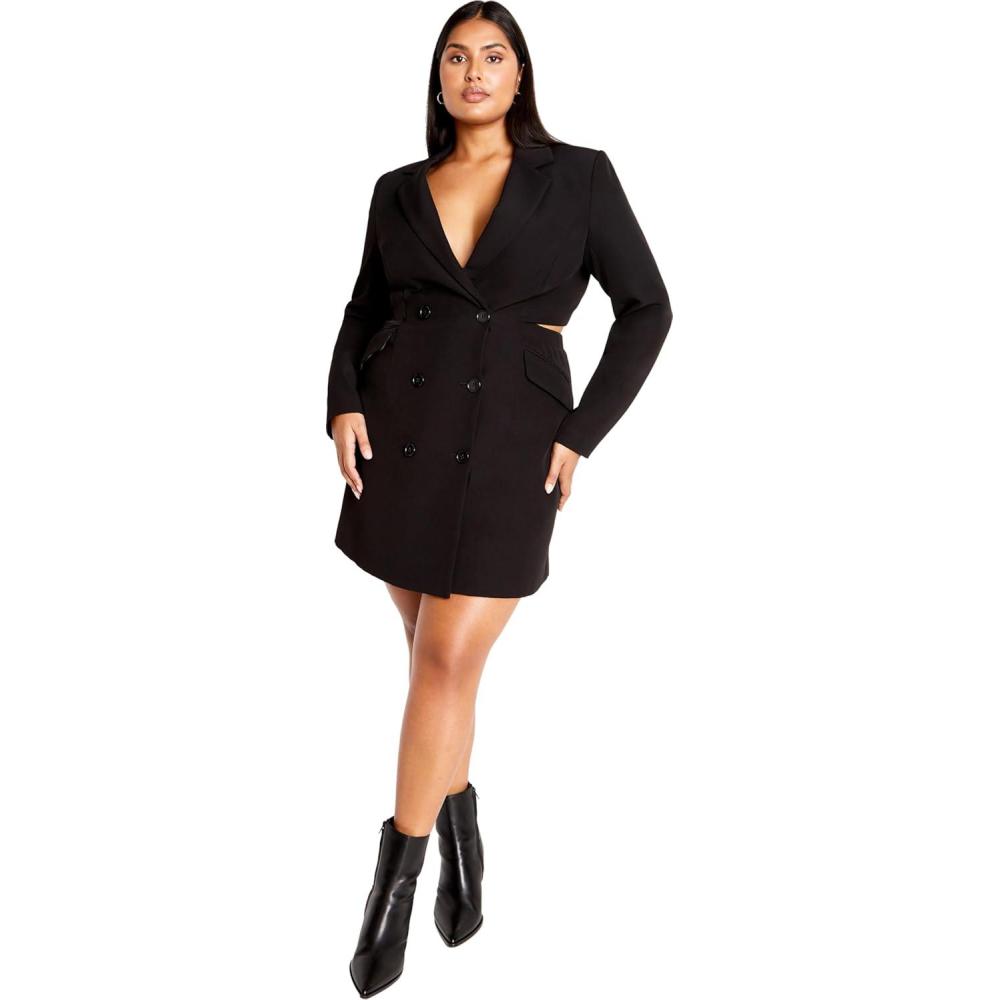 image:imageCity Chic Womens Plus Size Dress  Tuxedo TwylaBlack