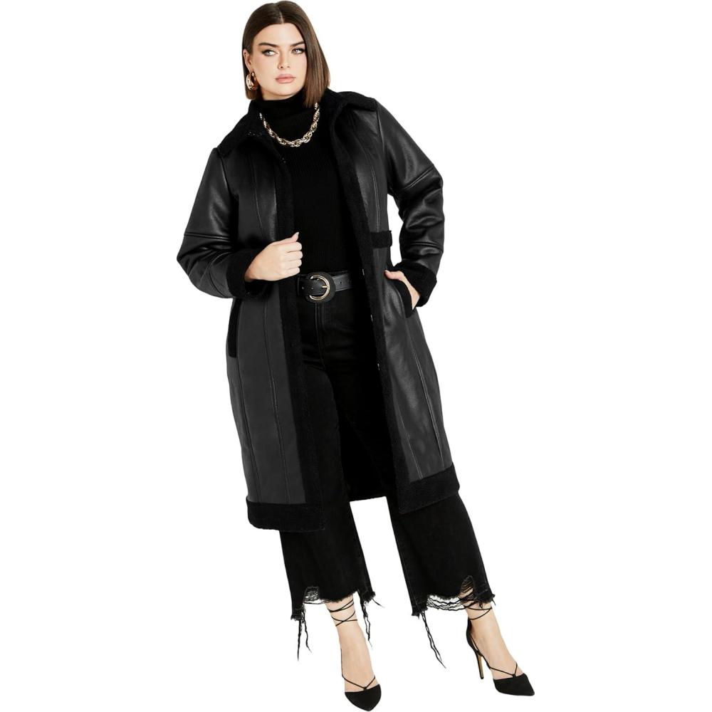 image:imageCity Chic Womens Plus Size Hayden CoatBlack