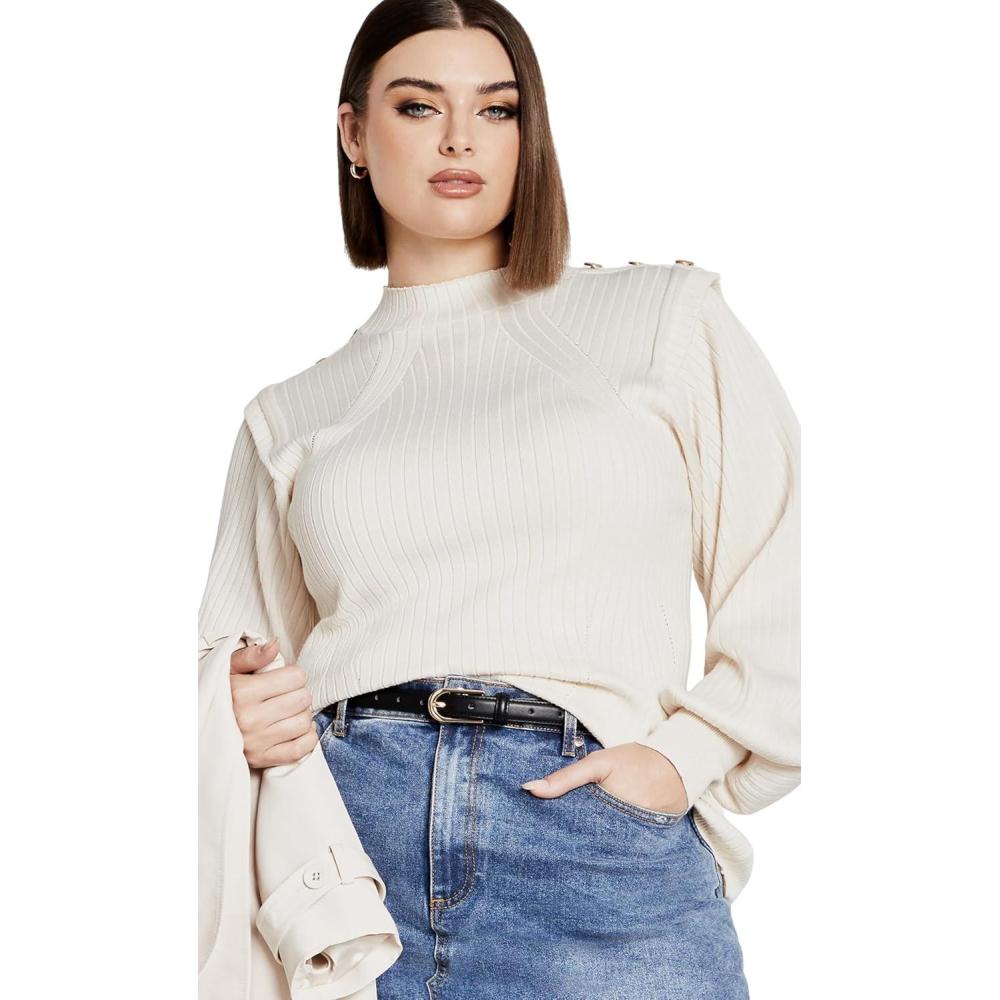 image:imageCity Chic Womens Plus Size Isabella SweaterOat