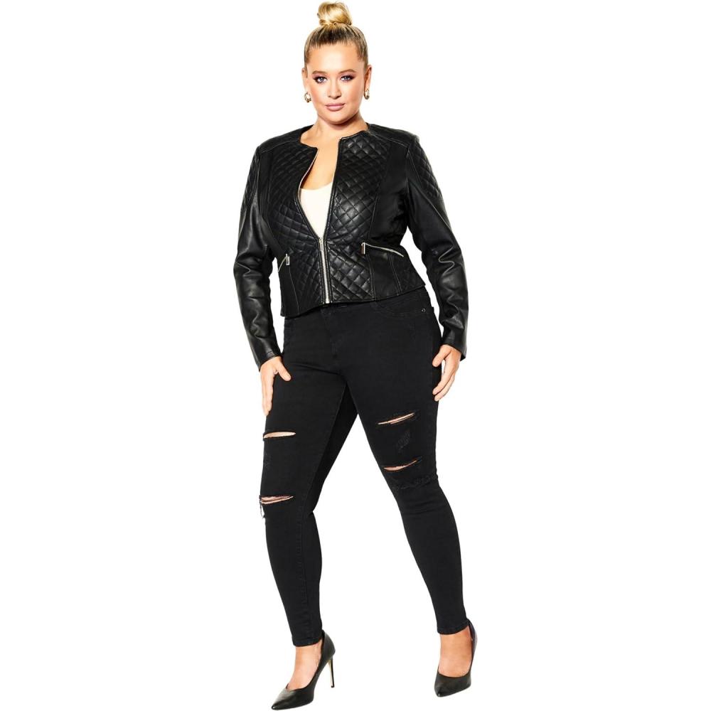 image:imageCity Chic Womens Plus Size JKT ElizaBlack
