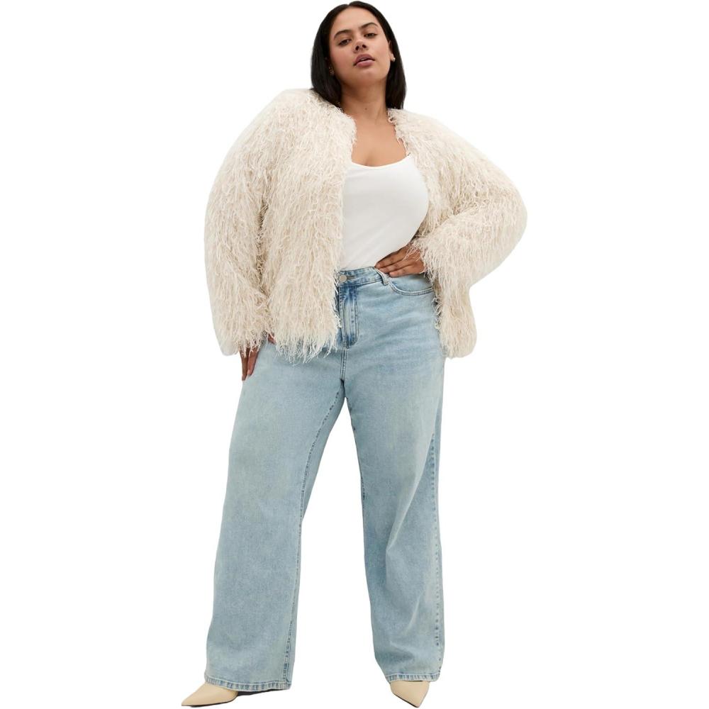 image:imageCity Chic Womens Plus Size Jacket  Sparkle QueenCream