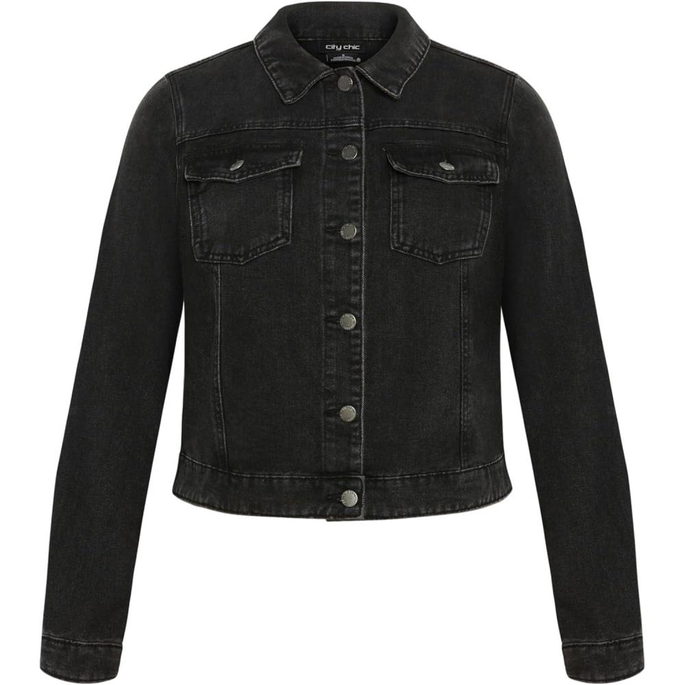 image:imageCity Chic Womens Plus Size Jacket Tia Denim
